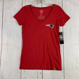 New England Patriots NFL‎ Medium 47 Brand Casual T-Shirt Red New Women